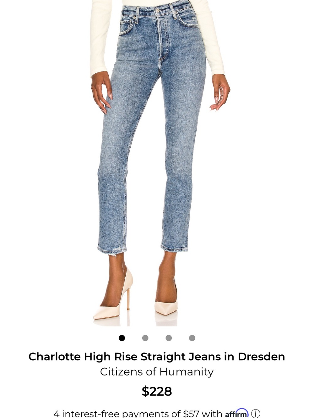 Citizens Of Humanity Charlotte High Rise Straight Jean
